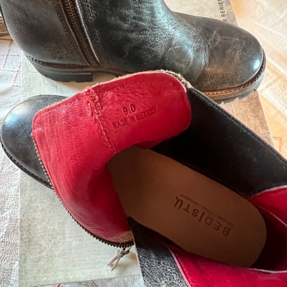 Brand New BED STU Kiefra Trek Chunky Chelsea Boot in Black Lux Size 9 - Picture 5 of 7